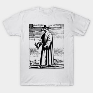 Plague Doctor Medieval Illustration T-Shirt